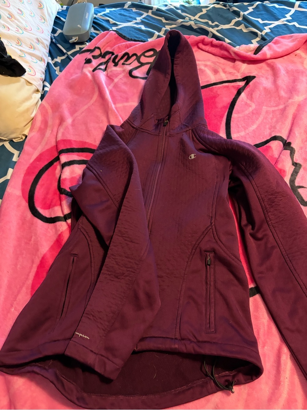 Champion Women's Burgundy Full-Zip Hoodie Jacket